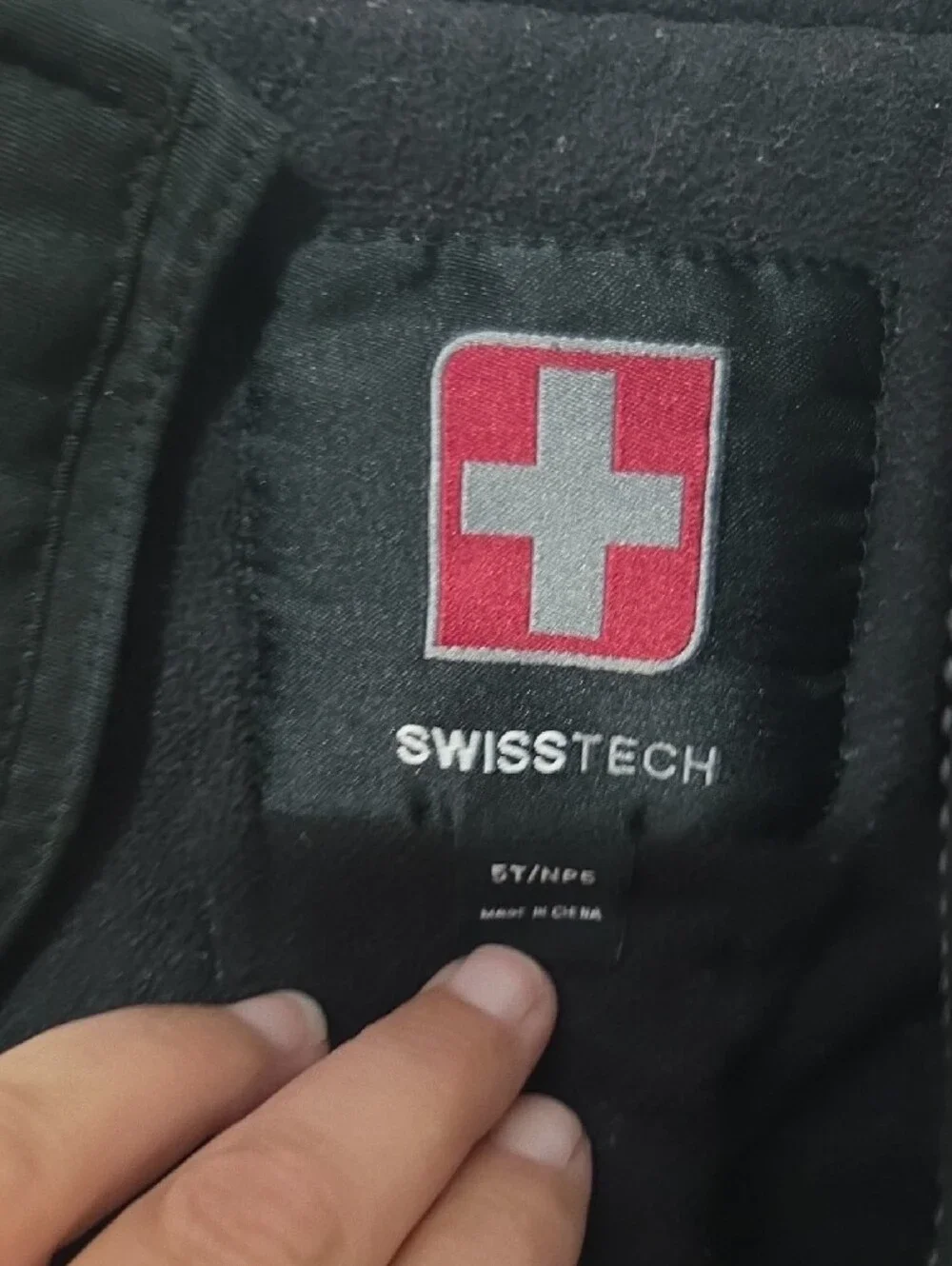 Swiss Tech Black Kids Snow Overalls with Reflective Trim